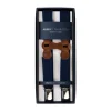 Dark Blue Elastic Suspenders "Infinity" With Clips