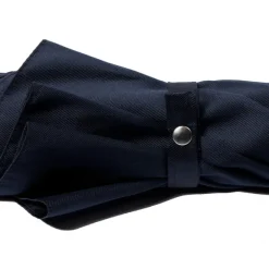 Dark Blue Sporty Umbrella With Hand-Sewn Leather Handle