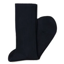 Dark Blue Stockings "Fil D'Ecosse" Made Of Cotton