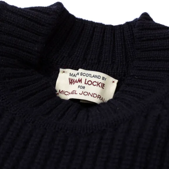 Dark Blue Sweater "Joss Earl" Made Of Pure Lambswool - 8 Ply