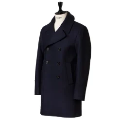 Dark Blue Wool Pea Coat 