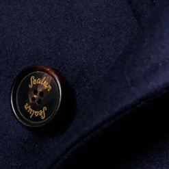 Dark Blue Wool Pea Coat 