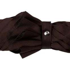 Dark Brown Sporty Umbrella With Hand-Sewn Leather Handle