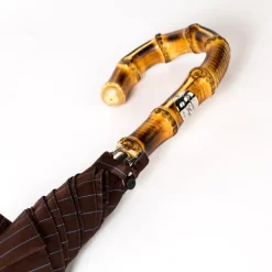 Dark Brown Striped Umbrella 