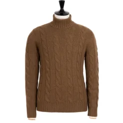 Delle Alpi Torino" Turtleneck Sweater In Pure Cariaggi Cashmere - Hand