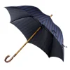 Denim Blue Umbrella With Wooden Handle