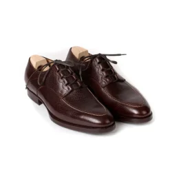 Derby "Ghillie" Made Of Brown Calfskin "Russian Calf" - Purely Handcra