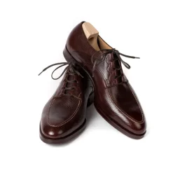 Derby "Ghillie" Made Of Brown Calfskin "Russian Calf" - Purely Handcra