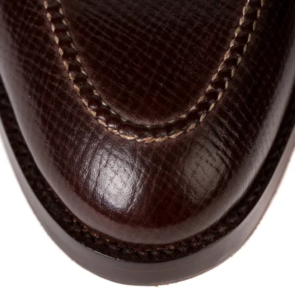 Derby "Ghillie" Made Of Brown Calfskin "Russian Calf" - Purely Handcra