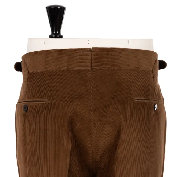 Double-Breasted Fine Corduroy Suit "Lusso Nel Paese" Made Of Original