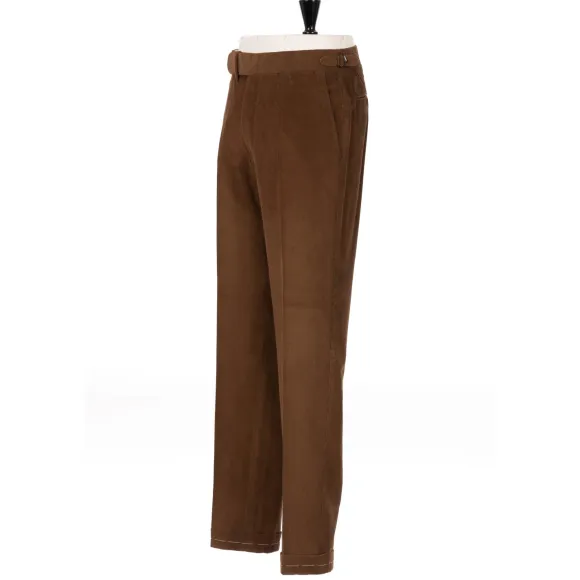 Double-Breasted Fine Corduroy Suit "Lusso Nel Paese" Made Of Original