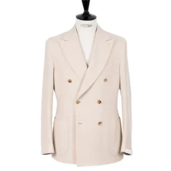 Double-Breasted Jacket "Lusso Naturale" Made Of Pure Cashmer