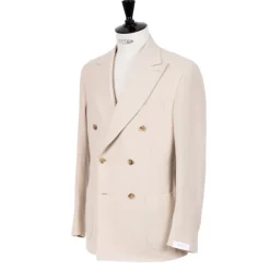 Double-Breasted Jacket "Lusso Naturale" Made Of Pure Cashmer