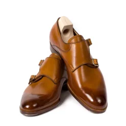 Double Monk In Light Brown Calfskin - Purely Handcrafted