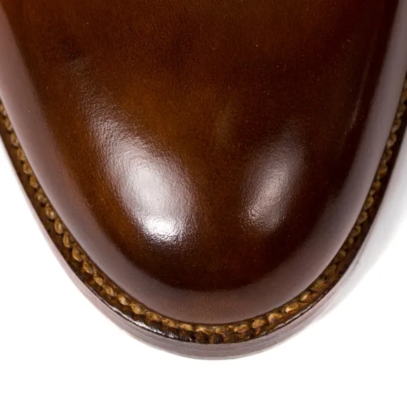 Double Monk In Light Brown Calfskin - Purely Handcrafted