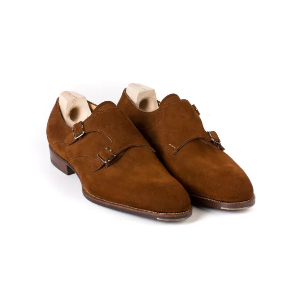 Double Monk Made Of Cognac-Colored Leather - Purely Handcrafted