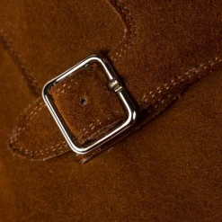 Double Monk Made Of Cognac-Colored Leather - Purely Handcrafted