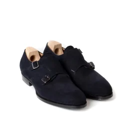 Double Monk Made Of Dark Brown Suede - Purely Handcrafted