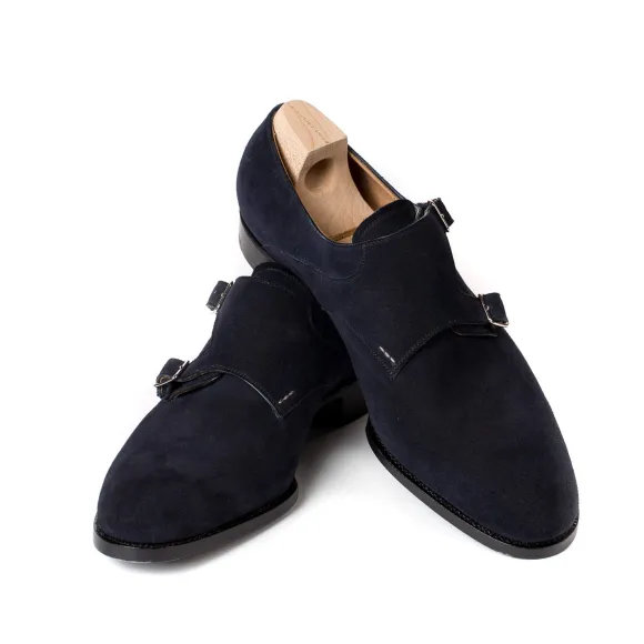 Double Monk Made Of Dark Brown Suede - Purely Handcrafted