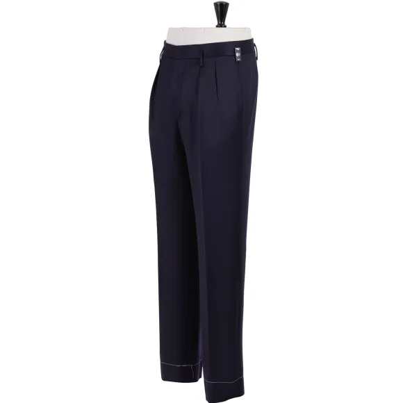 Exclusive For Michael Jondral: Dark Blue Trousers "Hollywood" With Two