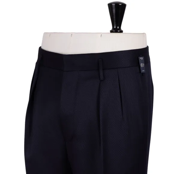Exclusive For Michael Jondral: Dark Blue Trousers "Hollywood" With Two