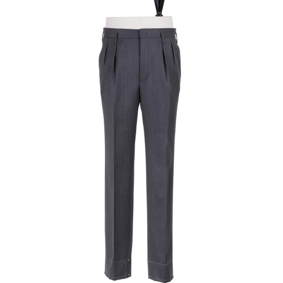 Exclusive For Michael Jondral: Grey Trousers "Hollywood" With Two Plea