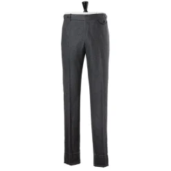 Exclusive For Michael Jondral: Grey Flannel Pants In Pure Wool - Rota
