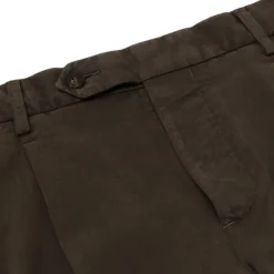 Exclusive For Michael Jondral: Brown Pants "Soft Chino" In A Cotton Mi