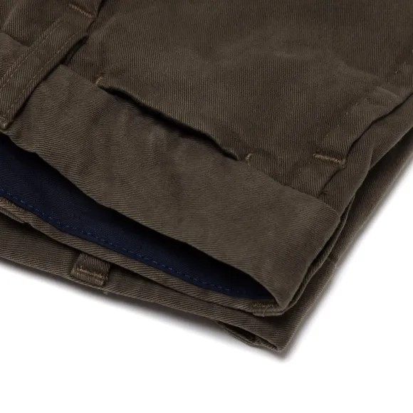 Exclusive For Michael Jondral: Brown Pants "Soft Chino" In A Cotton Mi