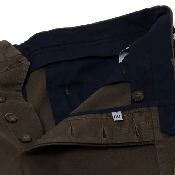 Exclusive For Michael Jondral: Brown Pants "Soft Chino" In A Cotton Mi