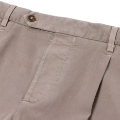 Exclusive For Michael Jondral: Greige Pants "Soft-Chino" In A Cotton M