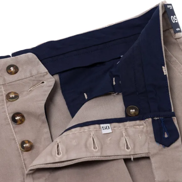Exclusive For Michael Jondral: Greige Pants "Soft-Chino" In A Cotton M