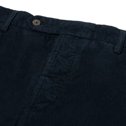 Exclusive For Michael Jondral: Dark Blue Fine Corduroy Pants In "Prewa