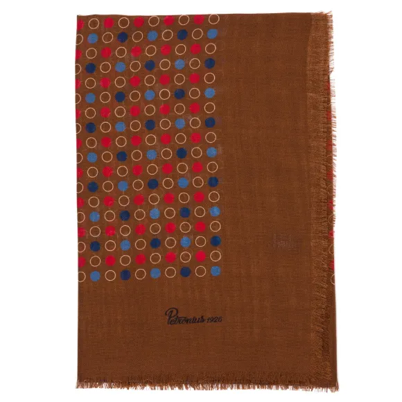 Exclusive For Michael Jondral: Carree Scarf "Palline E Cerchi" In Wool