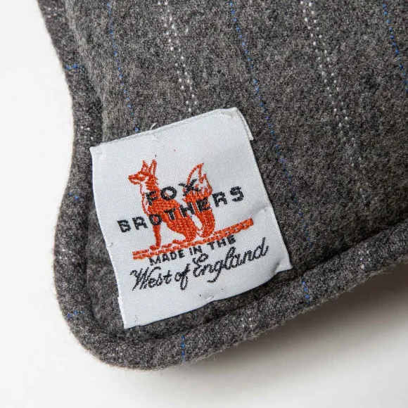 Exclusively For Michael Jondral: Pillow Made Of Original Fox Flannel With Chalk Stripes