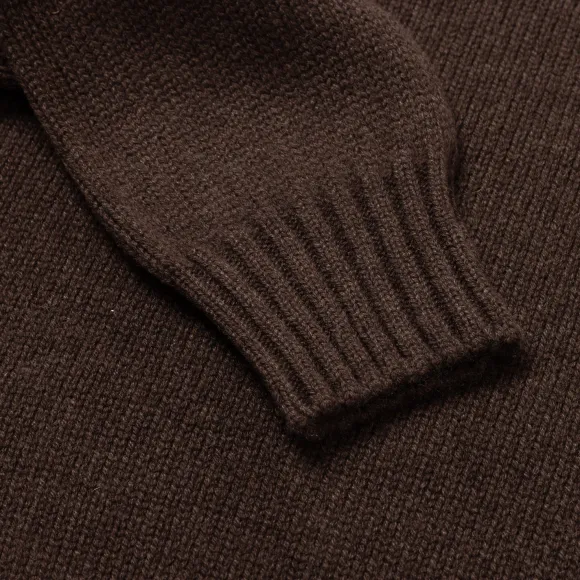 Exclusively For Michael Jondral: Cocoa Brown Turtleneck Sweater Made O