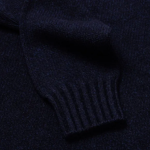 Exclusively For Michael Jondral: Dark Blue Turtleneck Sweater Made Of