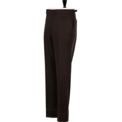 Exclusively For Michael Jondral: Brown Flannel Pants Made Of Pure Wool