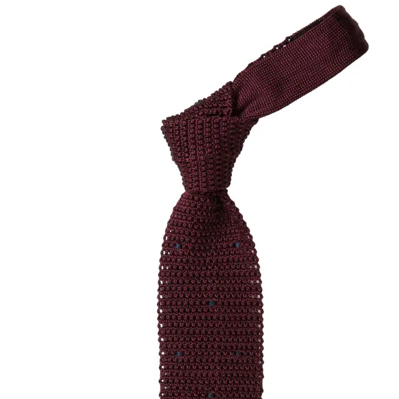 Exclusively For Michael Jondral: Petronius Knit Tie "Pois" Made Of Pur