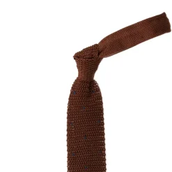 Exclusively For Michael Jondral: "Pois" Knitted Tie Made Of Pure Silk