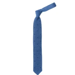 Exclusively For Michael Jondral: "Pois" Knitted Tie Made Of Pure Silk