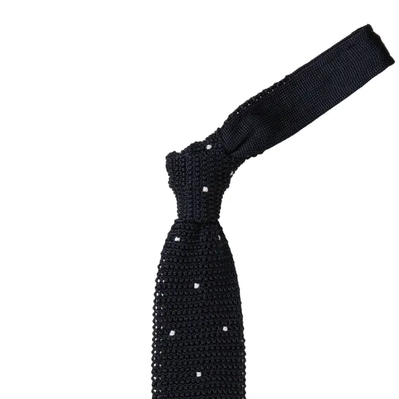 Exclusively For Michael Jondral: Petronius Knit Tie "Pois" Made Of Pur