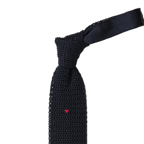 Exclusively For Michael Jondral: Petronius Knit Tie "Cuore" Made Of Pu
