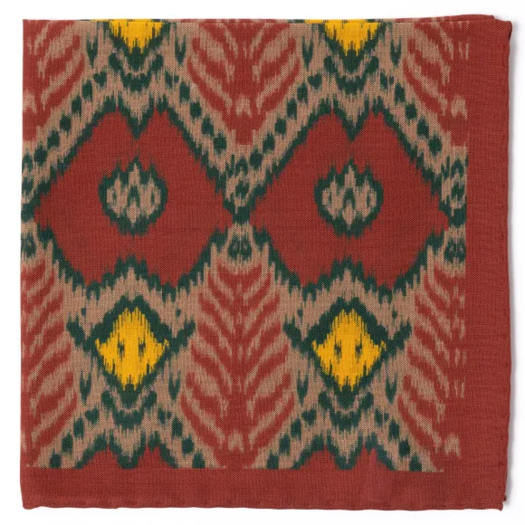 Exclusively For Michael Jondral: Pocket Square "Colored Ikat" Made Of