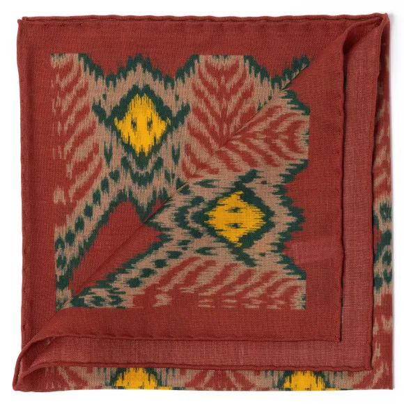 Exclusively For Michael Jondral: Pocket Square "Colored Ikat" Made Of