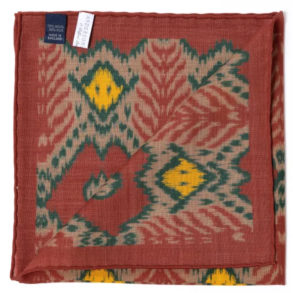 Exclusively For Michael Jondral: Pocket Square "Colored Ikat" Made Of