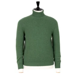 Exclusive To Michael Jondral: Green Scottish 4-Ply Cashmere Turtleneck