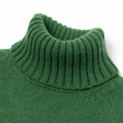 Exclusive To Michael Jondral: Green Scottish 4-Ply Cashmere Turtleneck