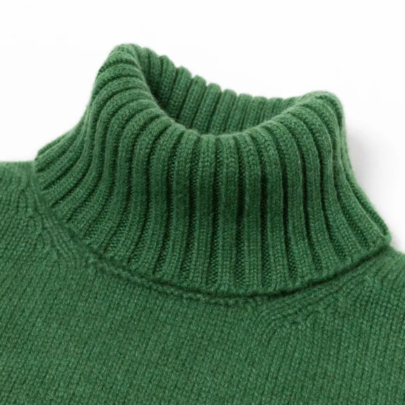 Exclusive To Michael Jondral: Green Scottish 4-Ply Cashmere Turtleneck