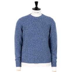 Exclusive To Michael Jondral: Denim Blue Scottish 3-Ply Mouline Cashme